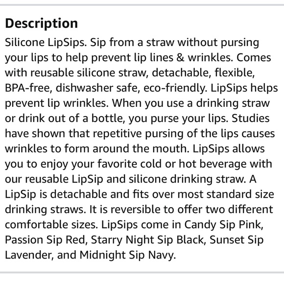 ✨BNIB✨ LipSip Straw — Prevent Lip Lines! - Picture 7 of 8